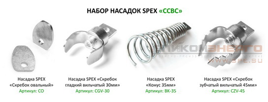 Набор прочистных насадок SPEX CCBC