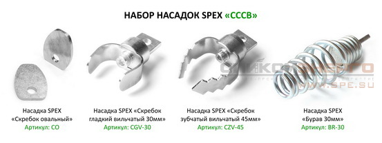 Набор прочистных насадок SPEX CCCB